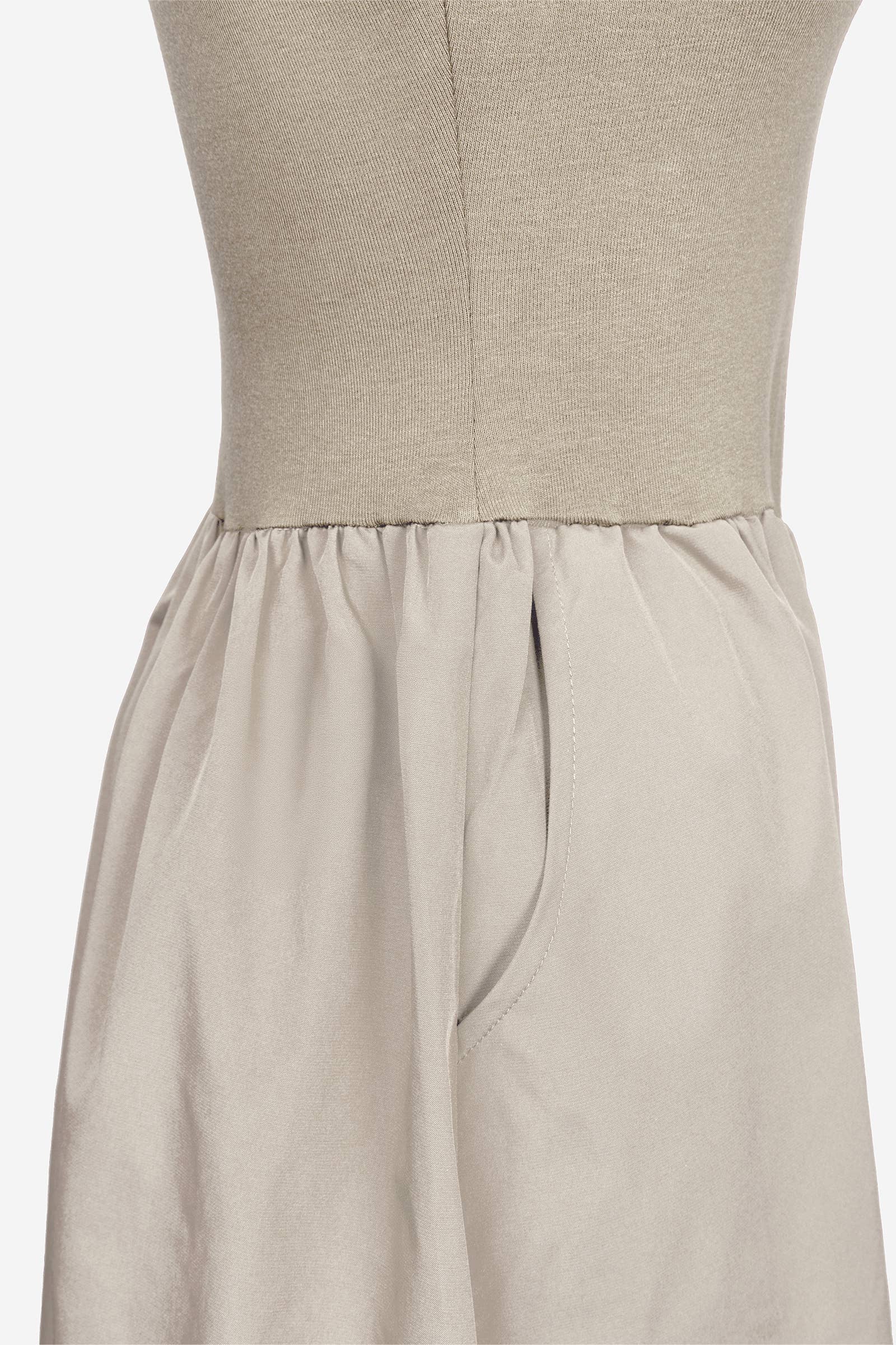 Sleeveless Mock Neck Midi Dress