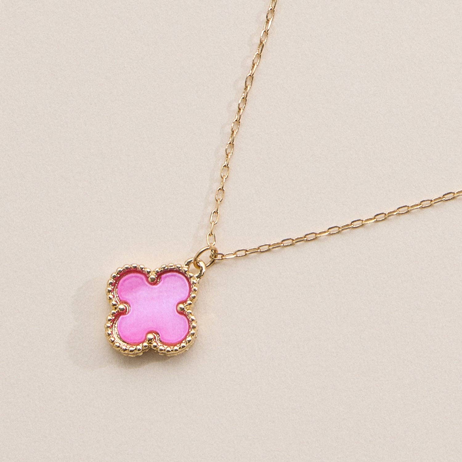 Shell Charm Pendant Necklace with Gold Chain