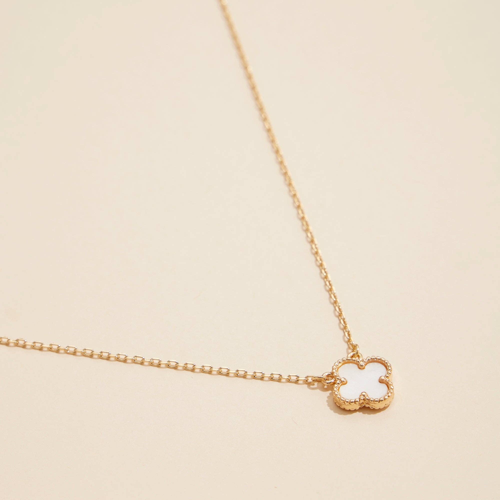 Shell Charm Pendant Necklace with Gold Chain