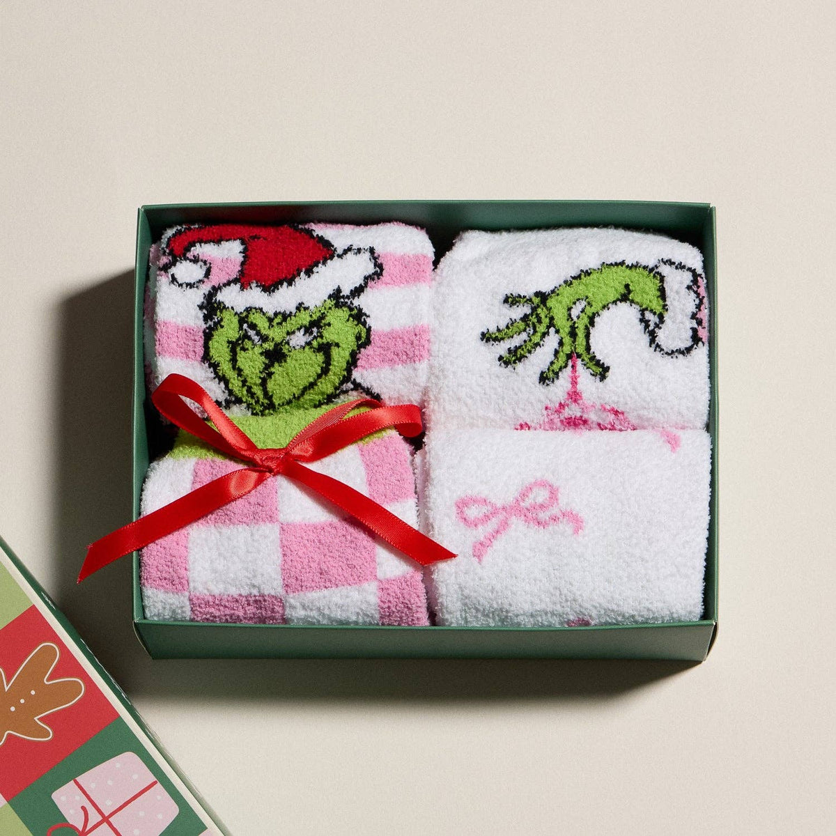 4-in-1 Green Monster Cozy Socks Gift Bundle | Special Christmas Gift Set