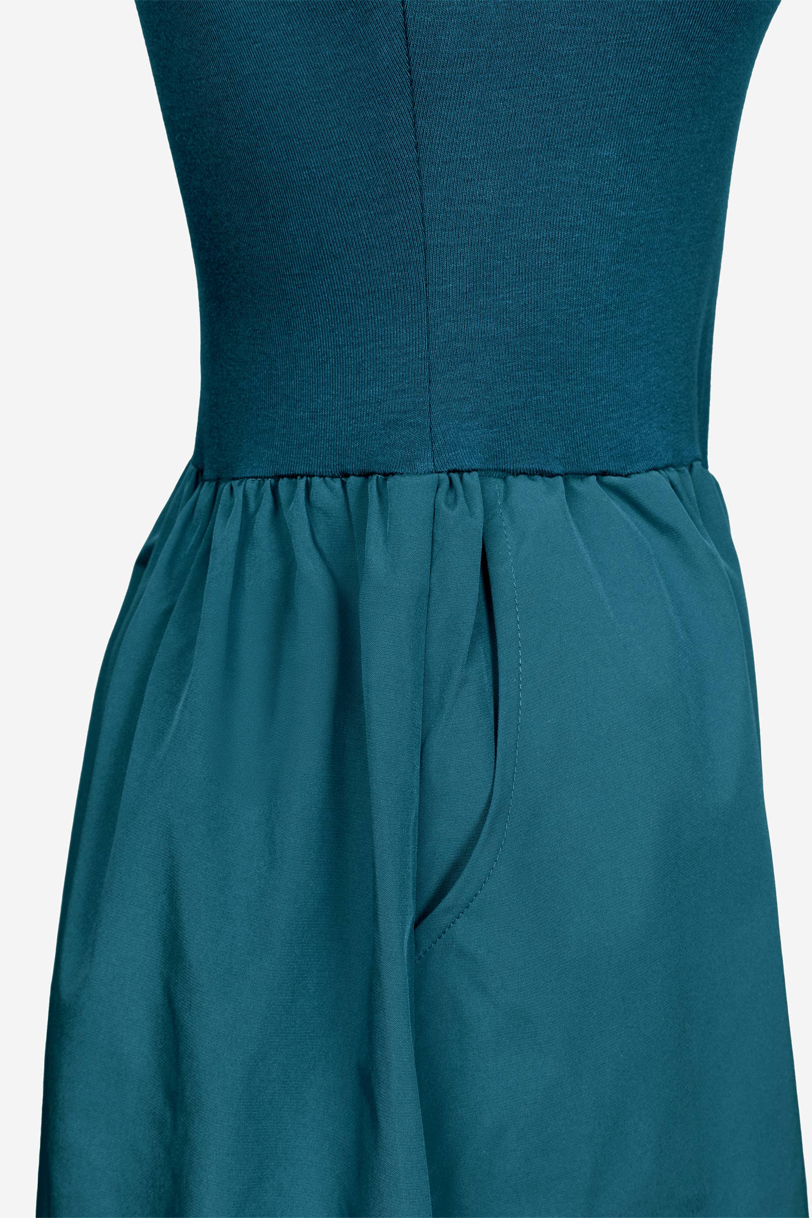 Sleeveless Mock Neck Midi Dress