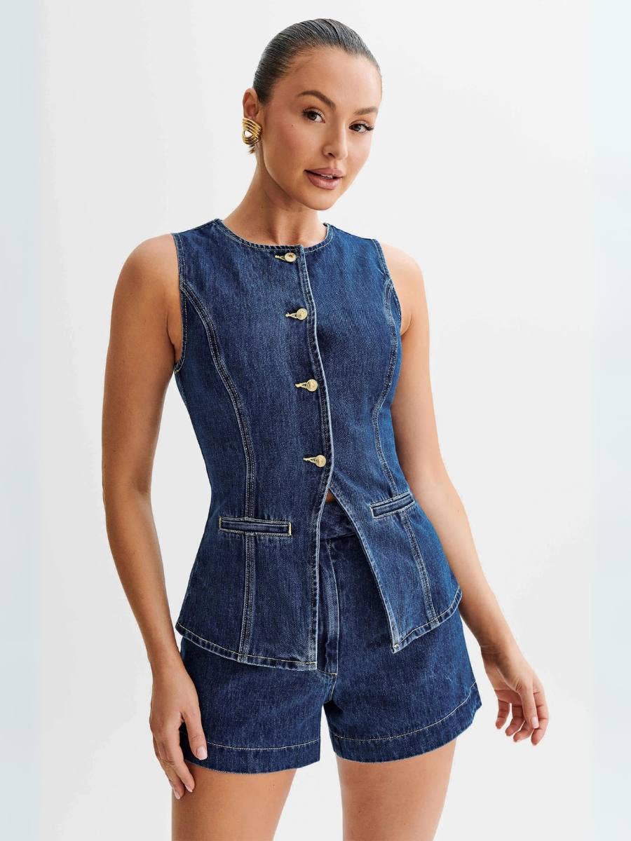 Denim Delight Set - A Stylish and Versatile Ensemble Perfect for Casual Outings