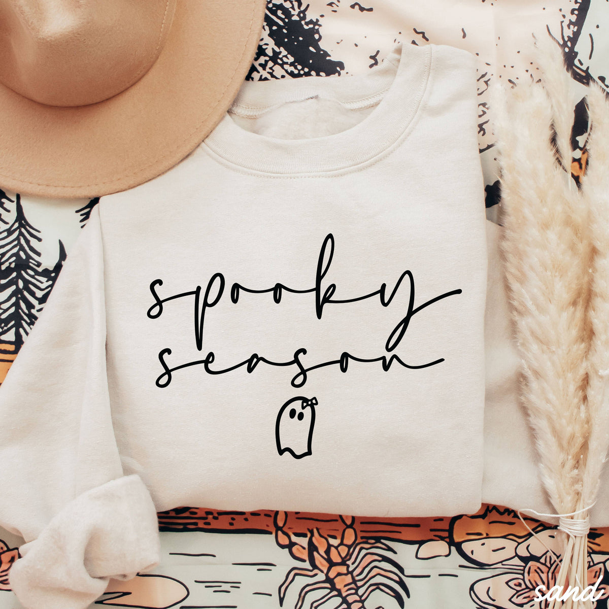 Spooky Season Ghost Sweatshirt  (S-3X)