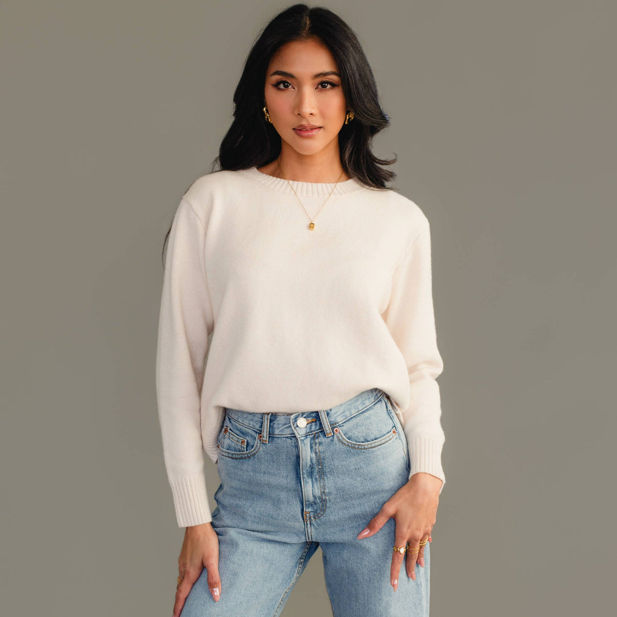 Cream Soft Sweater
