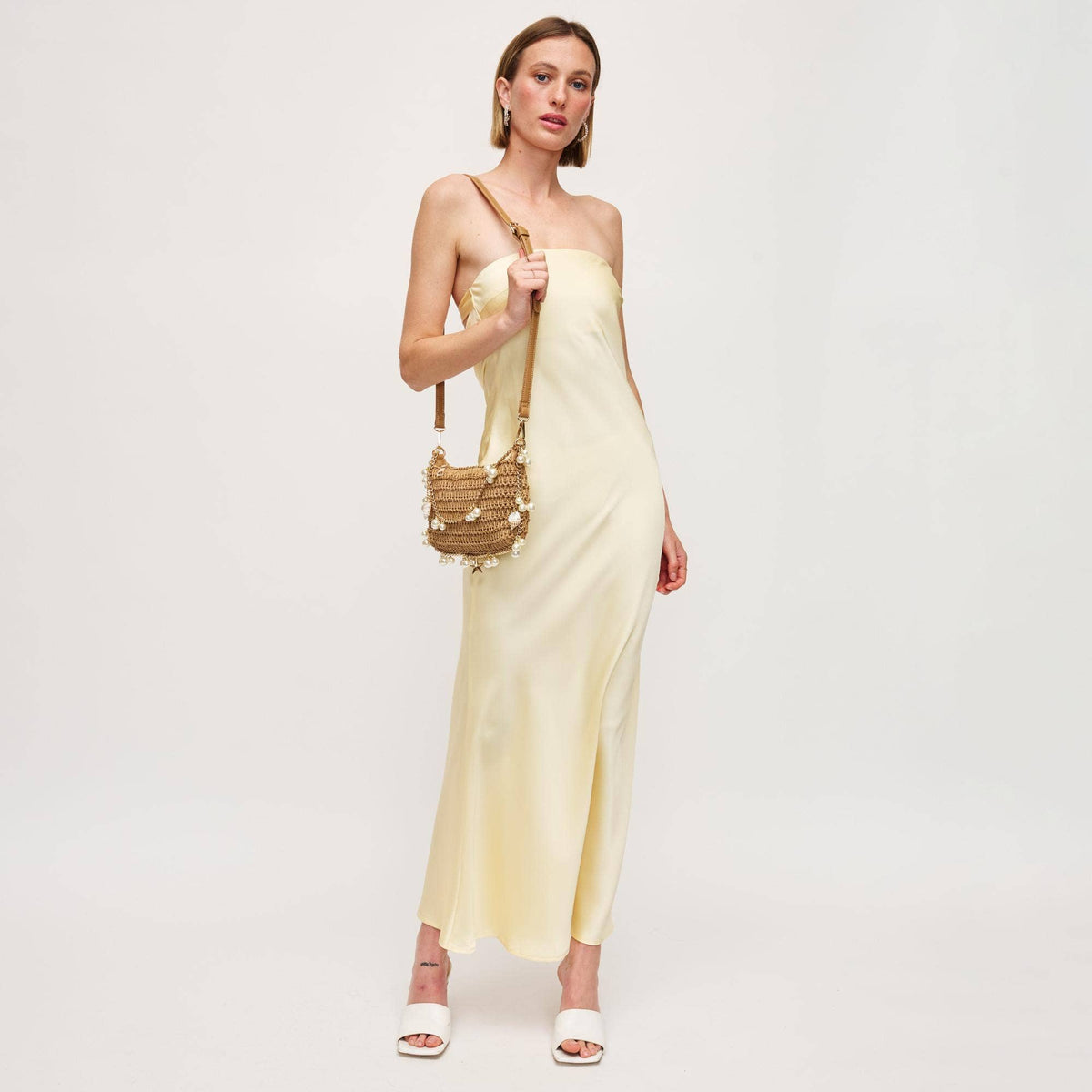 Steph Seasonal Seashell Straw Bag Evening Bag