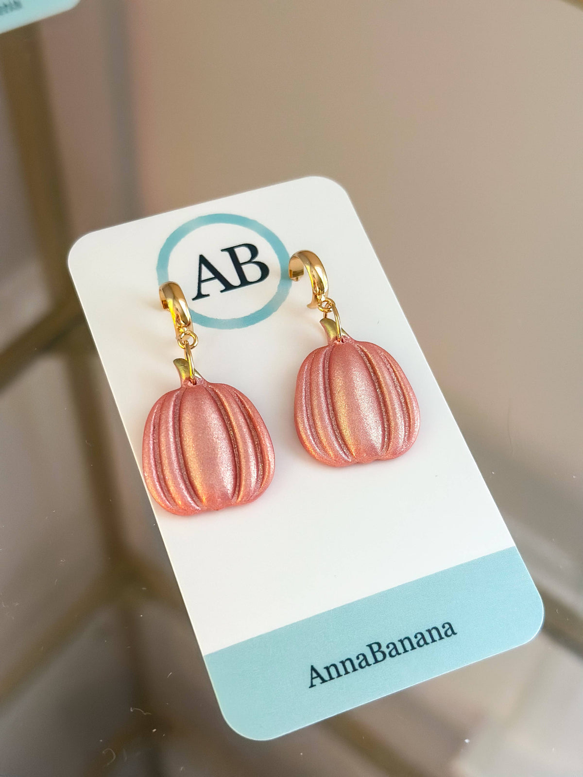 Shimmer Pumpkin Earrings