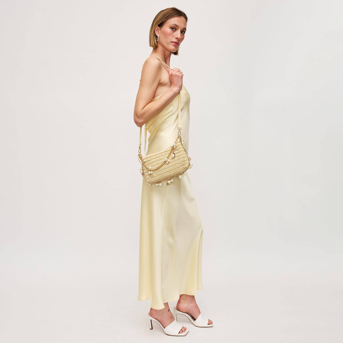 Steph Seasonal Seashell Straw Bag Evening Bag
