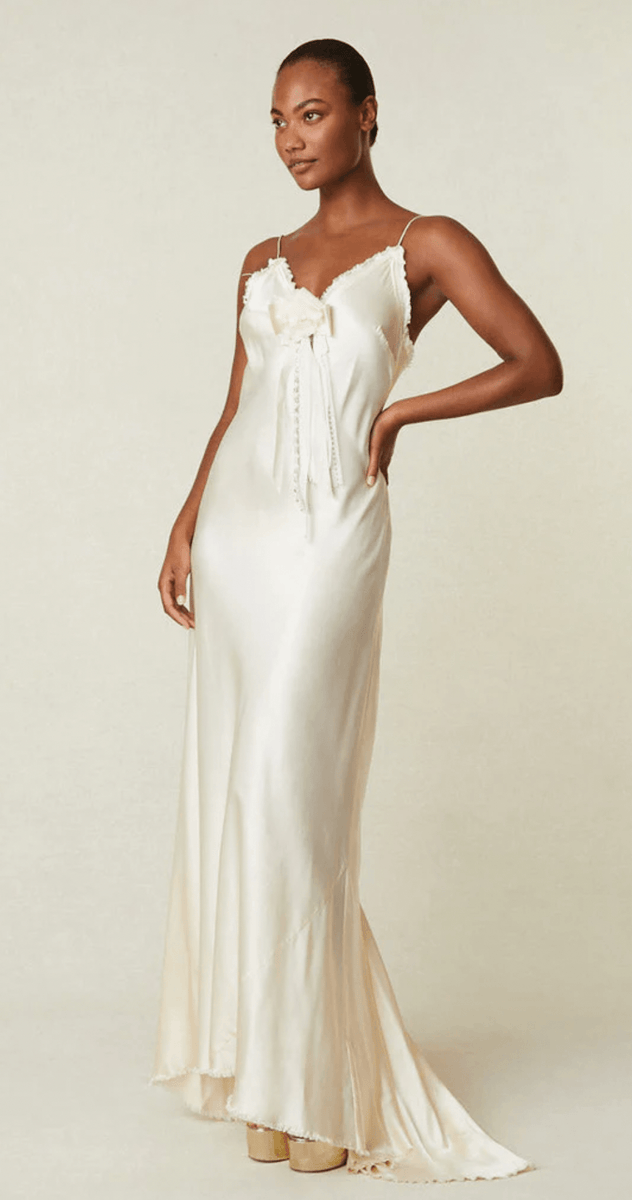 Love Shack Fancy Elizabella Dress in Creme De Macaron