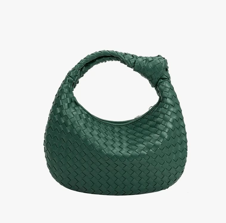 Melie Bianco Drew Small Recycled Vegan Bag in Green - Chic and Compact Bag Made from Eco-Friendly Materials, Ideal for On-the-Go Style