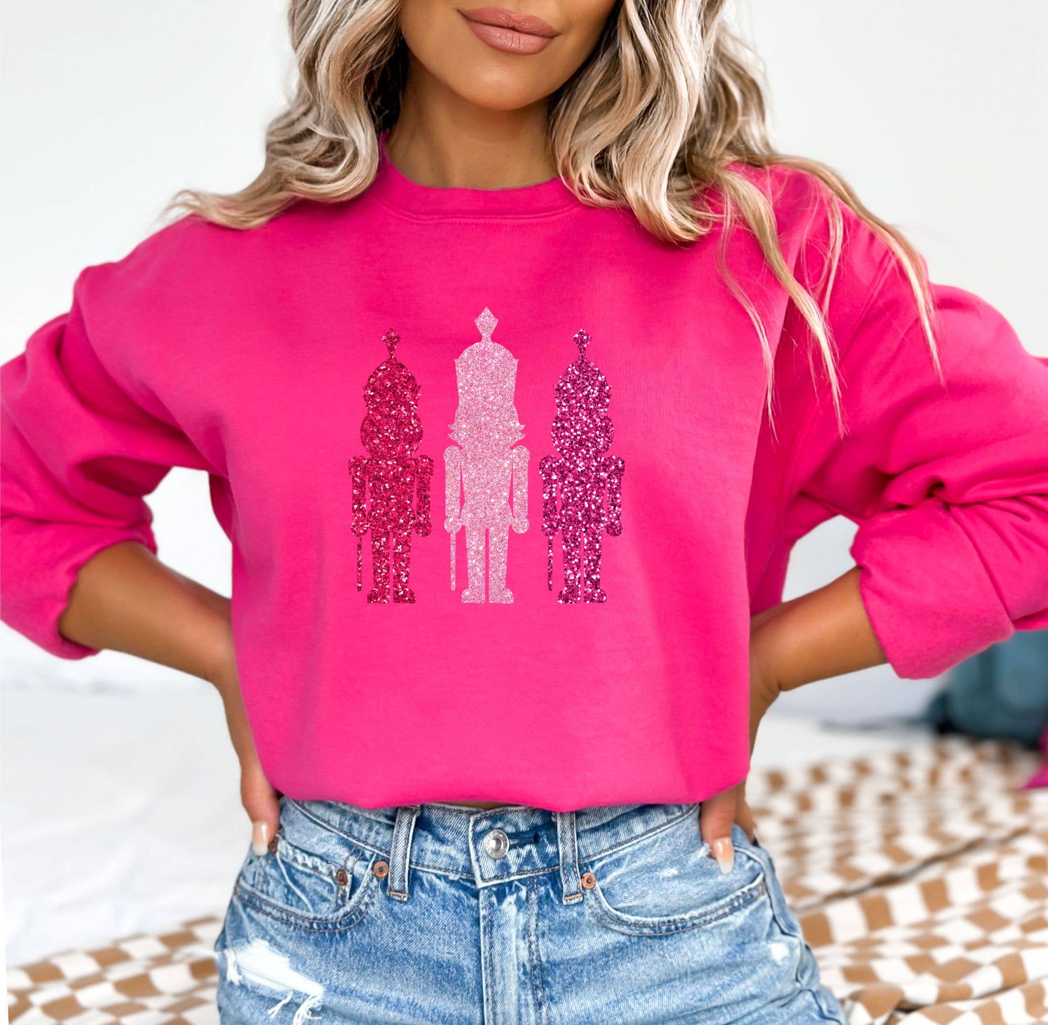 Pink Nut Cracker Holiday Apparel - Festive X-mas Sweaters for a Cheerful Holiday Season