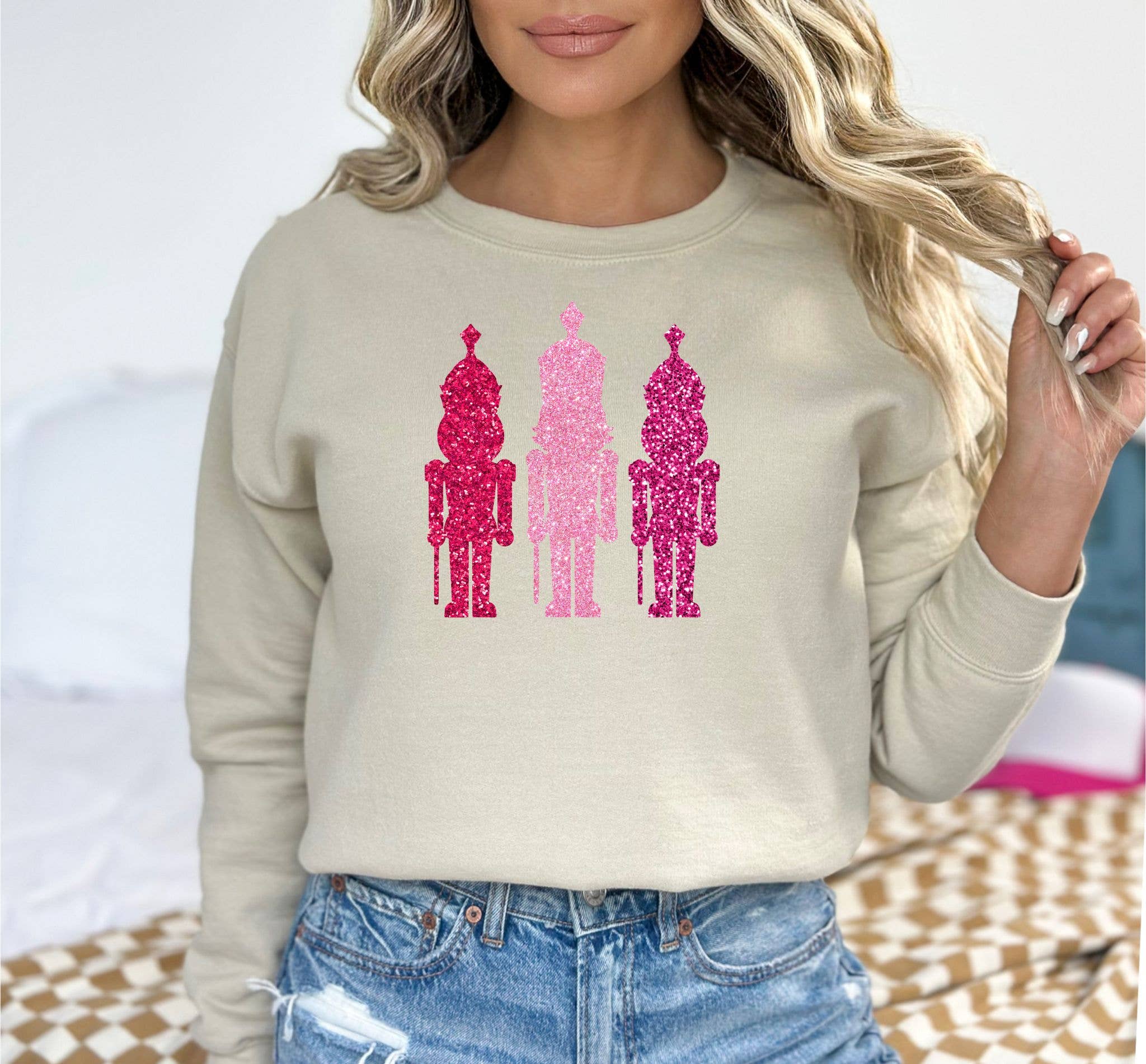 Pink Nut Cracker Holiday Apparel - Festive X-mas Sweaters for a Cheerful Holiday Season