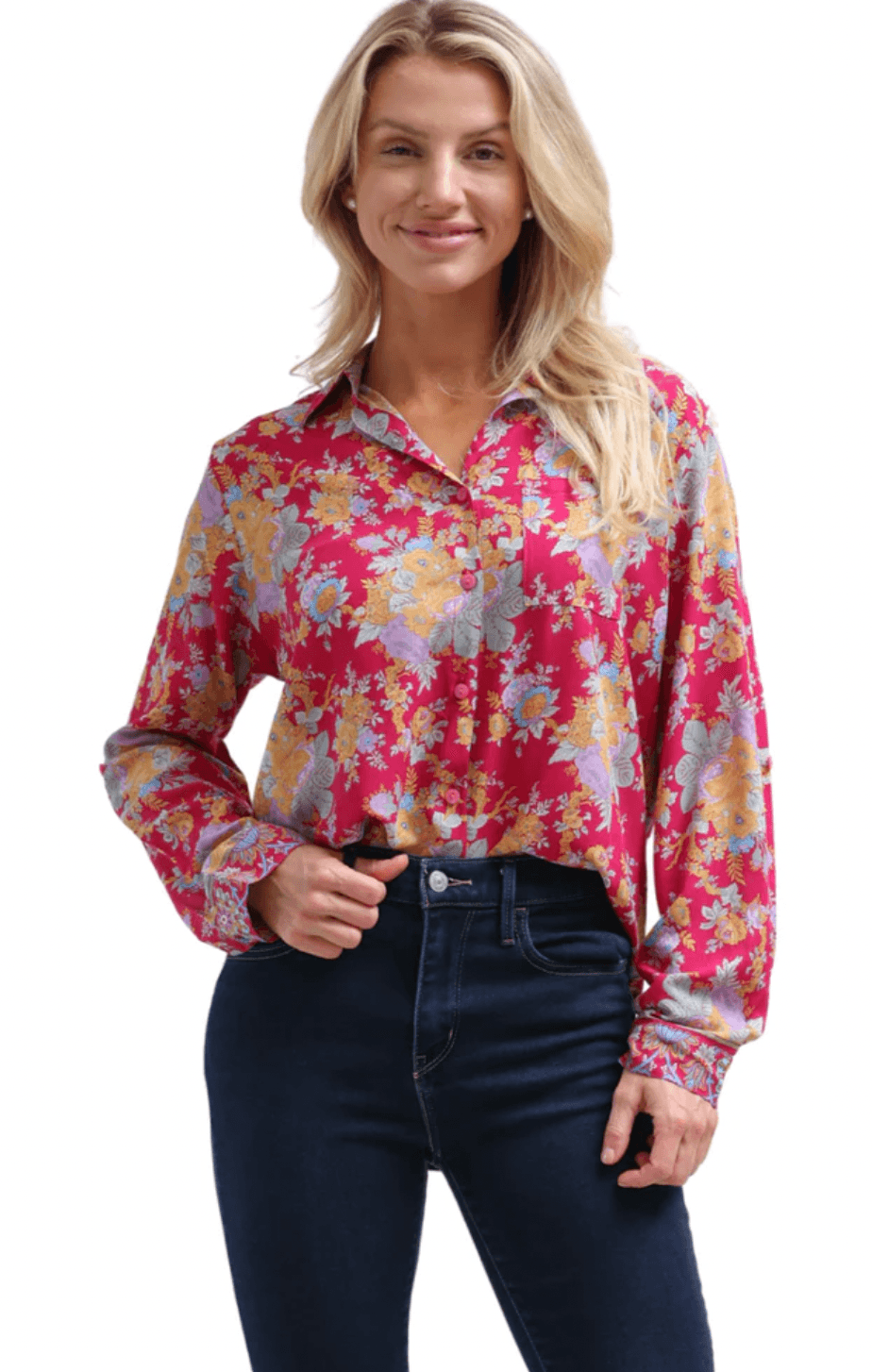 Sea Lustre Juno Shirt in Peony - Beautifully Designed Shirt in a Vibrant Peony Color, Perfect for Adding a Pop of Color to Your Wardrobe