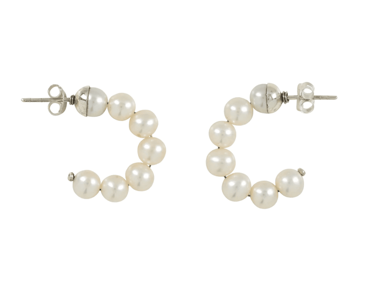 Sea Lustre Small Pearl Hoops - Elegant Small Hoop Earrings Featuring Pearls, Perfect for Everyday Wear or Special Occasions